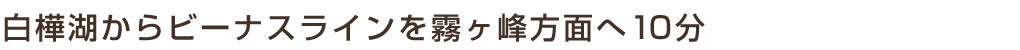 白樺湖からビーナスラインを霧ヶ峰方面へ10分